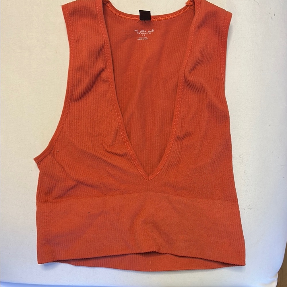 Urban Outfitters Orange Crop Tank Top